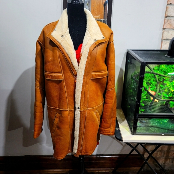 Vintage Authentic Sheepskin and Leather Jacket - Picture 1 of 9